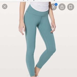 Mystic Green LuLulemon Full Length Aligns